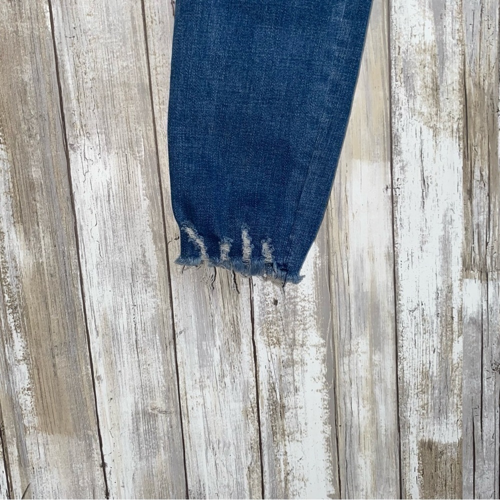 Abercrombie & Fitch Simone High Rise Ankle Jeans Side Stripe Red Blue Size 4 27 - Picture 3 of 8